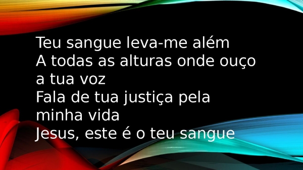 NADA ALEM DO SANGUE Slide Gospel