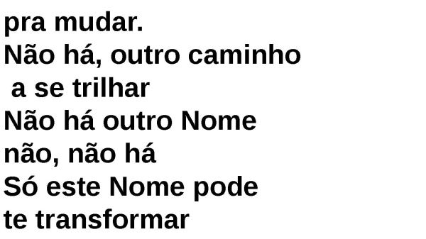 Não há outra chance