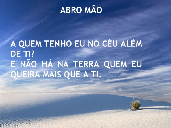 Abro mão