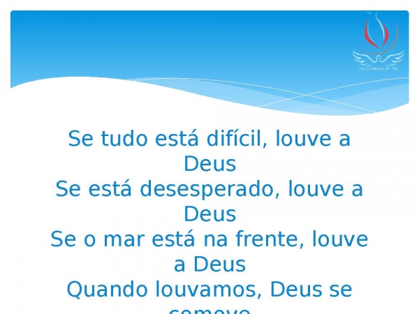 VEM CANTAR LOUVORES | Slide Gospel