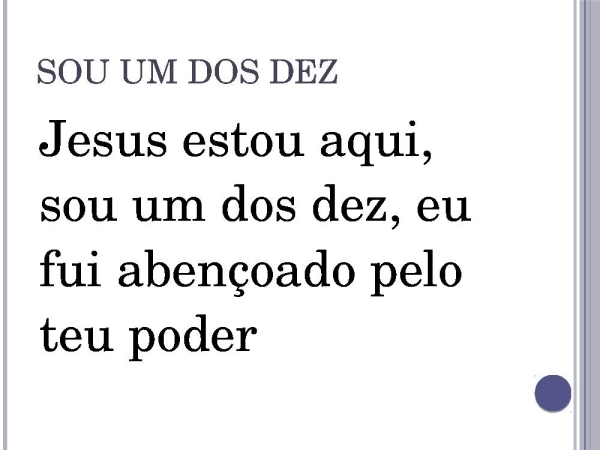 Sou um dos dez