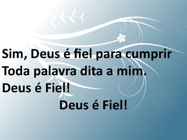 Deus é fiel