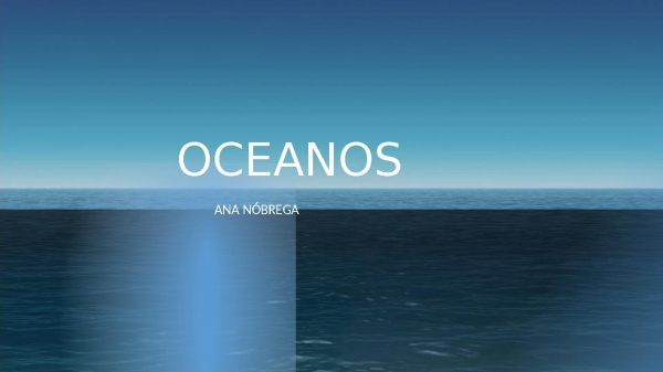 OCEANOS- ANA NÓBREGA