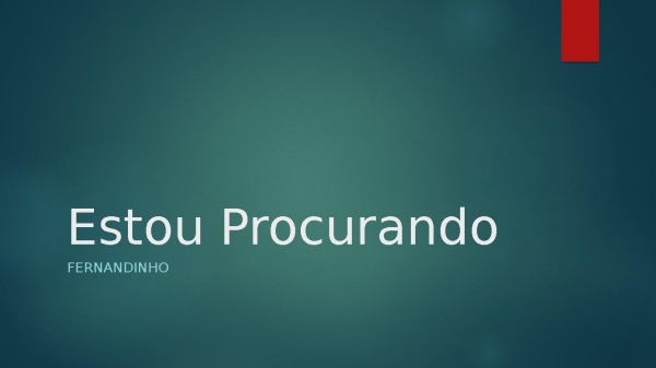 Estou Procurando - página 1
