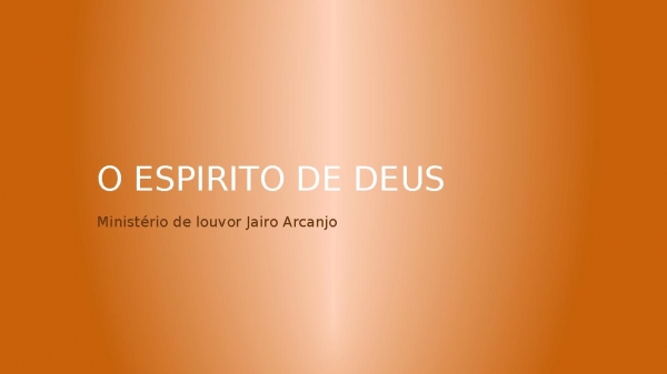 O Espirito de Deus