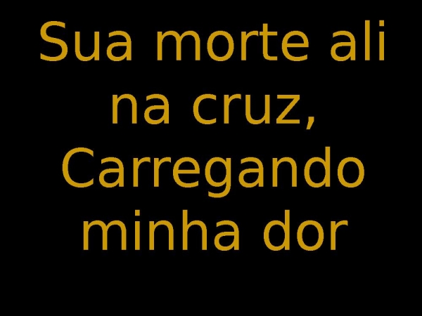 Vou deixar na cruz