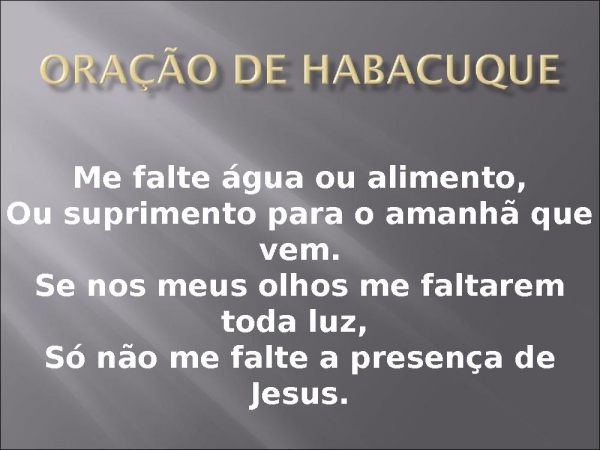 Oração de Habacuque
