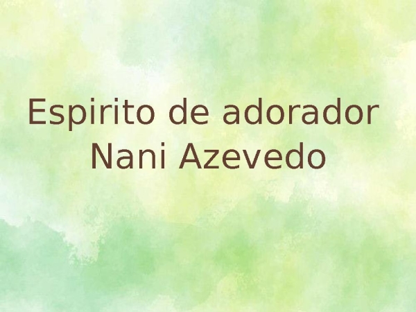 Espirito de adorador