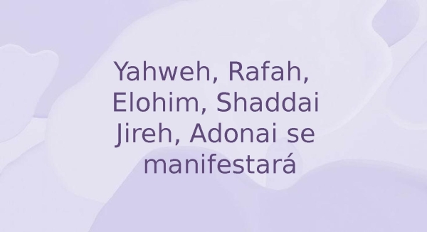 Yaherweh se manifestará - página 2