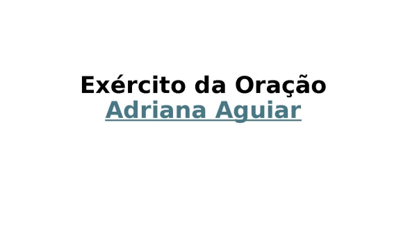 Exército da Oração