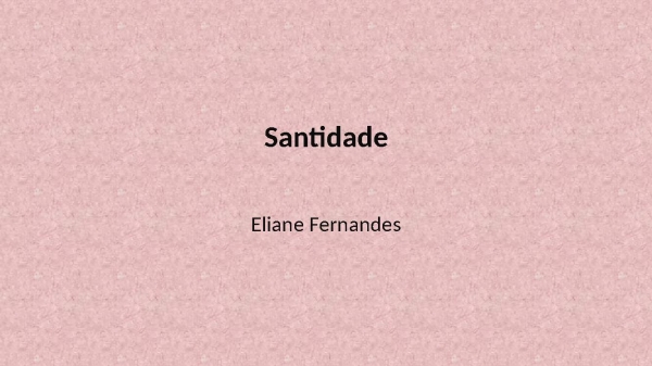 Santidade