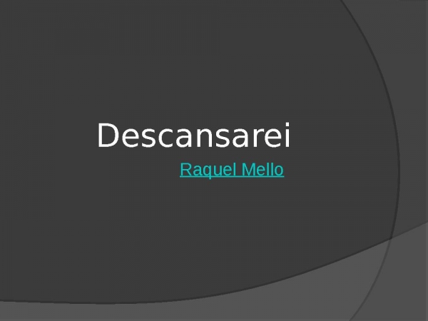 Descansarei