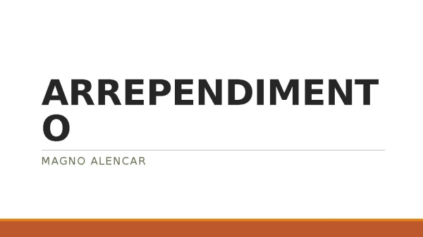ARREPENDIMENTO