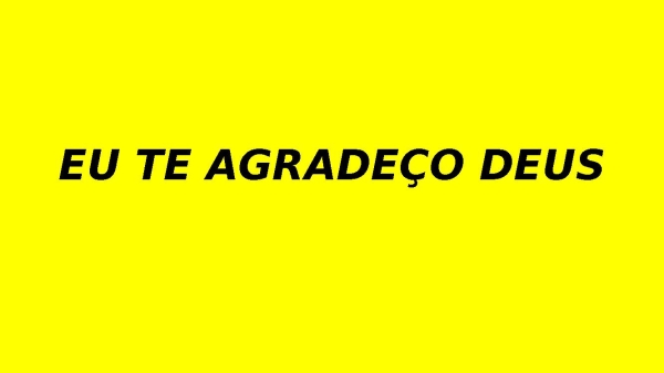 Eu te agradeço
