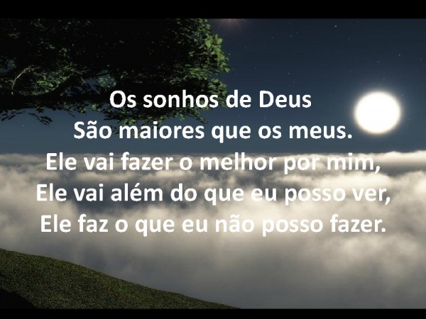 Os Sonhos De Deus Slide Gospel 