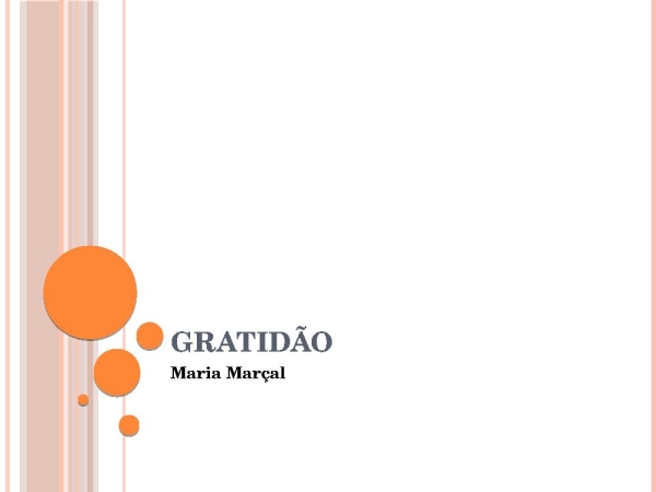 Gratidão - Maria Marçal