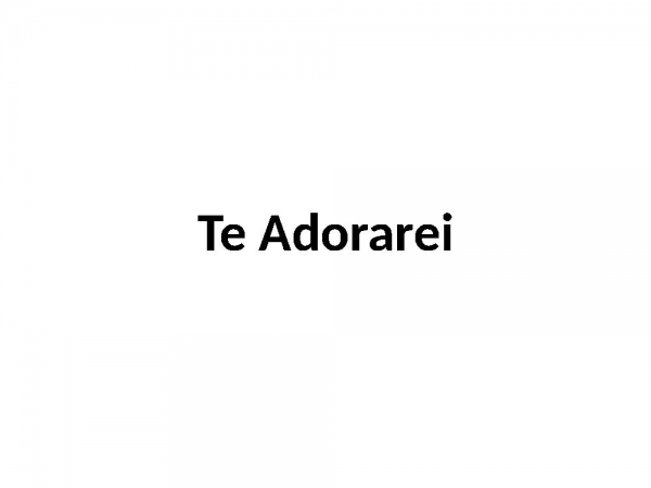 Te Adorarei Elia Oliveira