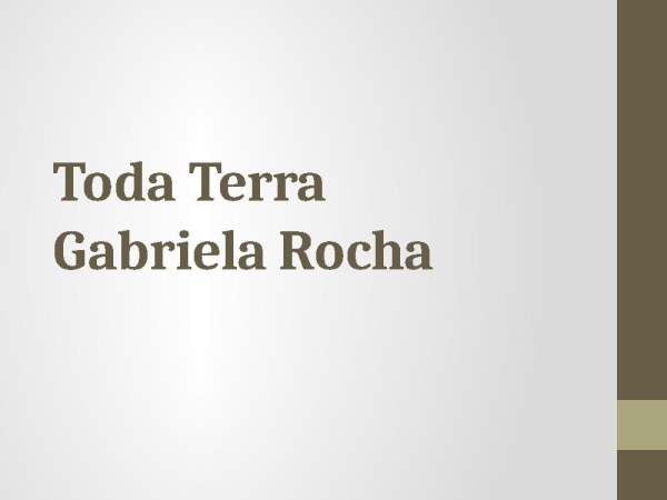 Toda Terra Gabriela Rocha