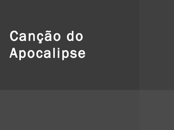 Canção do Apocalipse - Daniela Araujo