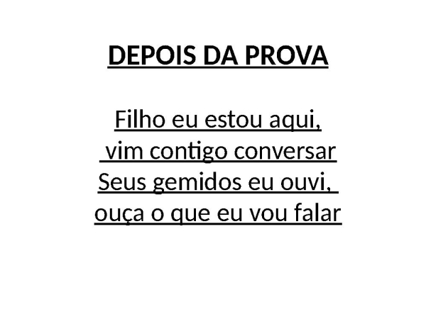 Depois da Prova