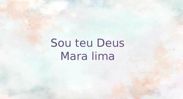 sou teu Deus