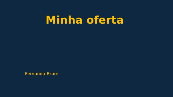 Minha oferta