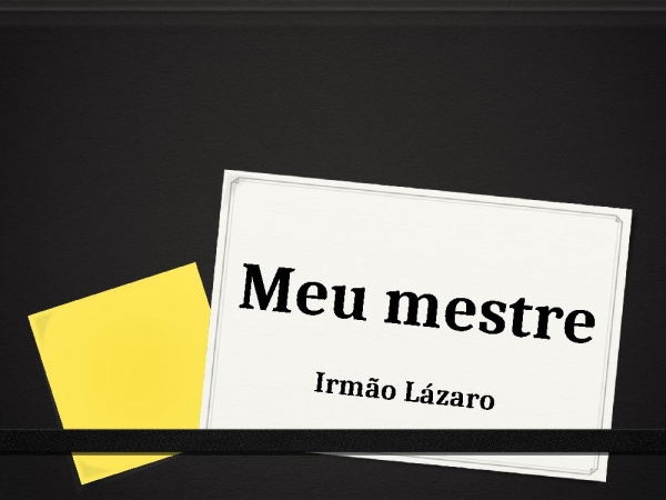 Meu mestre